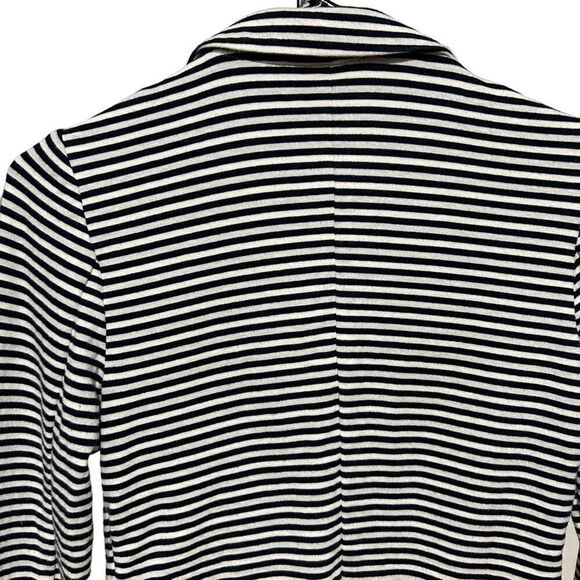 Boden Navy & White Striped Summer Jersey Knit Blazer - Picture 8 of 10